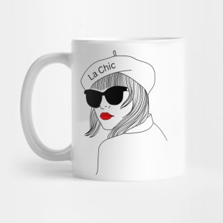 La Chic Line drawing Girl Mug